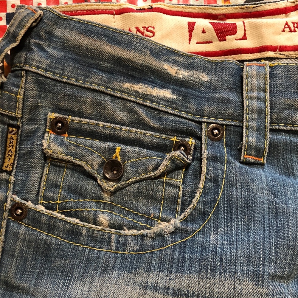 Armani Jeans Blue Denim Shorts made in Italy